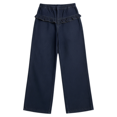 2025年冬季新款宽松阔腿牛仔裤女