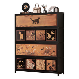 鞋架子多层家用门口入户带门鞋柜收纳一体靠墙楼道出租房室内好看