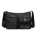 大容量斜挎包男牛津布中年爸爸男士单肩包户外通勤包多口袋帆布包