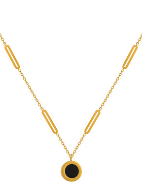 钛钢项链气质百搭毛衣链锁骨颈链