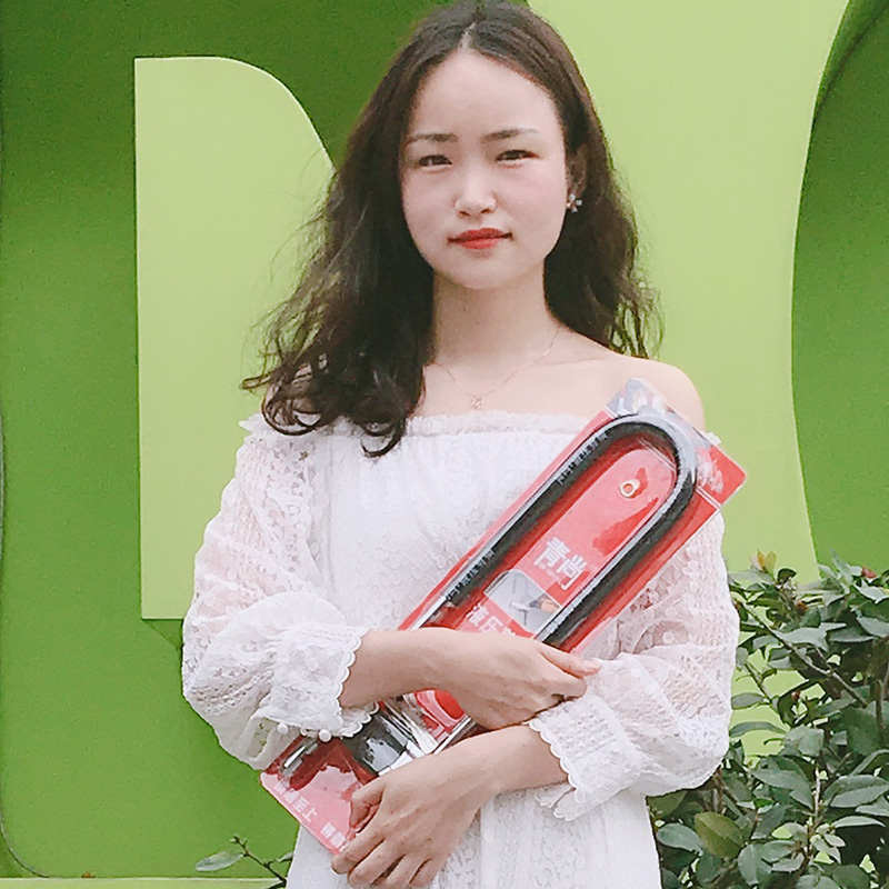 玻璃门锁U型锁锁具双门插锁玻璃锁推拉门长锁商铺u锁型防盗U形锁