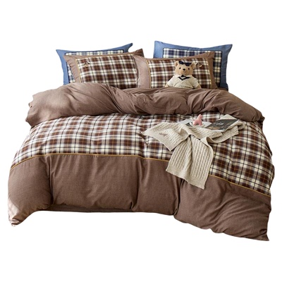 TeenieWeenie复古格纹纯棉四件套