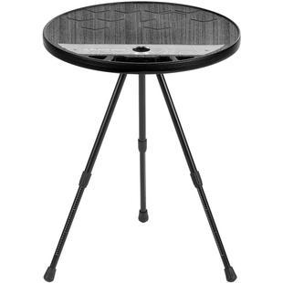 BLACKDOG黑狗暮几小圆桌户外露营便携可升降桌铝合金野营折叠桌子