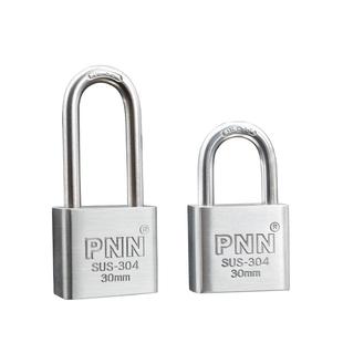 304不锈钢挂锁户外防水防锈长梁通开锁子仓库防撬大门锁家用锁头