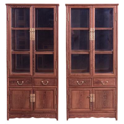 鸡翅木展示柜酒柜红木家具新中式