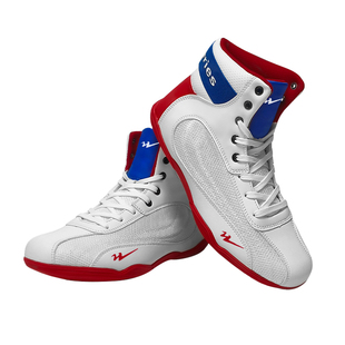 双星高帮拳击鞋男女成人儿童散打搏击格斗综合训练摔跤健身中帮鞋