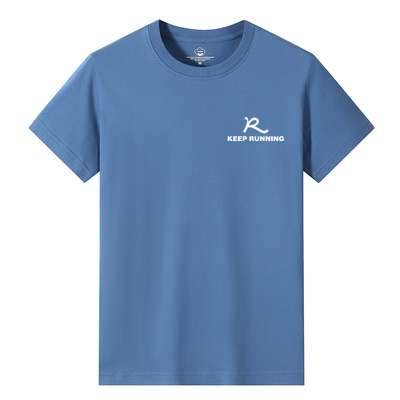 夏季纯棉短袖中青年休闲圆领T恤