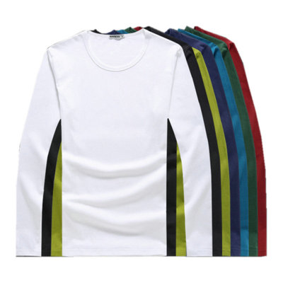 长袖男t恤纯棉打底衫2024款圆领