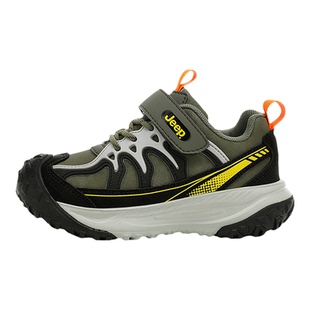 JEEP吉普童鞋男童运动鞋2025春秋新款皮面防水儿童鞋子男孩跑步鞋