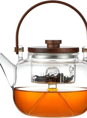 玻璃蒸煮提梁烧水壶茶具