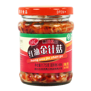 惠川红油金针菇杏鲍菇香辣竹笋下饭菜145g*2瓶开味菜榨菜眉山泡菜
