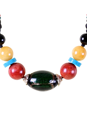 民族风项链短款琉璃脖子衣服配饰