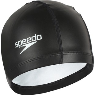 speedo速比涛泳帽双层硅胶涂层防水舒适高弹长发男女士加大游泳帽