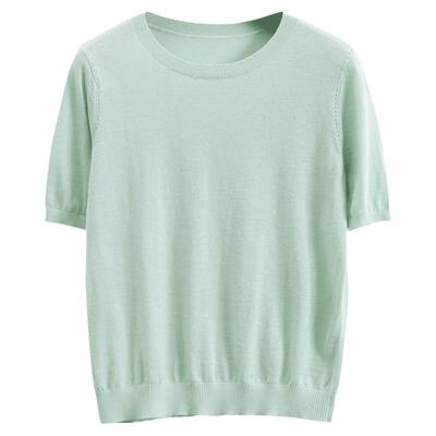 米皇春夏新款休闲丝绒T恤