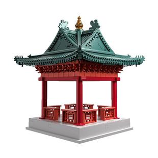 千年榫十字歇山亭古建筑榫卯积木玩具DIY国风古建筑斗拱国潮礼物