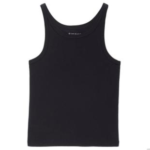 佐丹奴【韩国明星同款】重磅纯棉纯色圆领修身针织背心女05325560