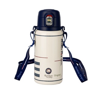 瑞堡Rainbow高档保温杯316不锈钢吸管式高颜值女士水杯背带学生