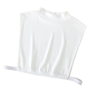 春秋冬纯色中低领假领子女百搭套头保暖针织堆堆领衬衫打底假衣领