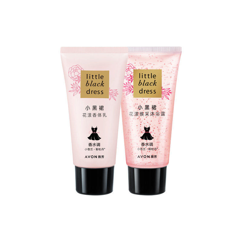 Avon/雅芳小黑裙花漾身体乳沐浴露保湿滋润持久留香水30g官方正品