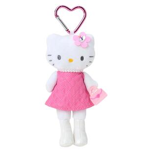 日本hellokitty正版粉裙长腿凯蒂猫kt猫公仔玩偶毛绒背包挂件挂饰
