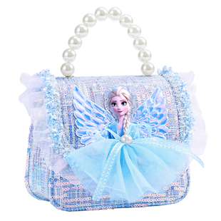 艾莎公主包包女孩爱莎儿童斜挎包压岁钱女童生日礼物新年迪士尼