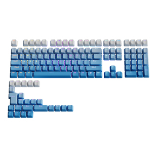 腹灵冰川键帽原厂正刻PBT渐变透光wooting60 迈从k99/ace68 雨75