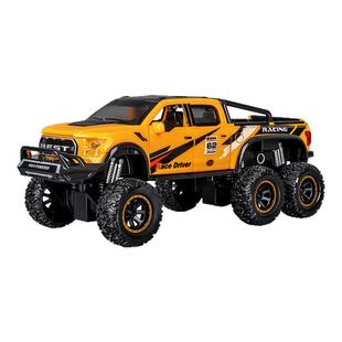 仿真大号皮卡车六轮减震惯性越野车声光音效可开门男孩玩具车模型