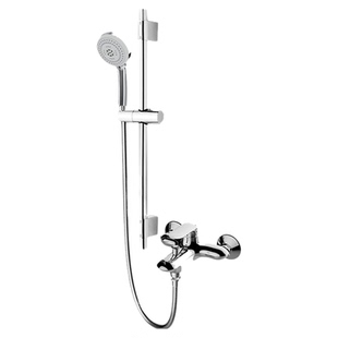 科勒墙式浴缸花洒龙头小户型卫浴明装简易两出水分体式花洒76628