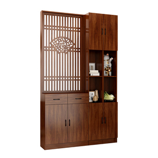 入户门正对门隔断正门柜屏风鞋柜新中式轻奢风创意玄关柜装饰酒柜