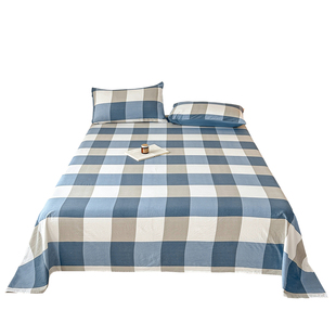 加厚水洗棉床单单件学生宿舍单人被单三件套四季通用非全棉纯棉a