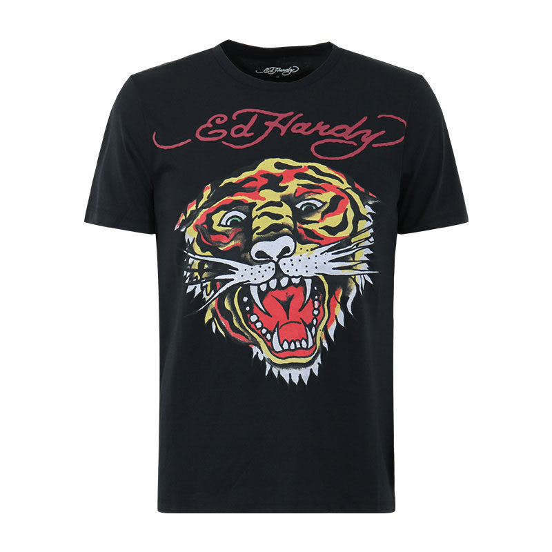 埃德·哈迪/ED HARDY【断码清仓】男款夏休闲虎头短袖T恤半袖打底