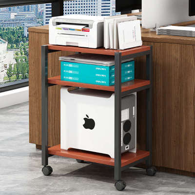 打印机架子多层置物架办公收纳放置柜家用移动落地电脑主机箱托架