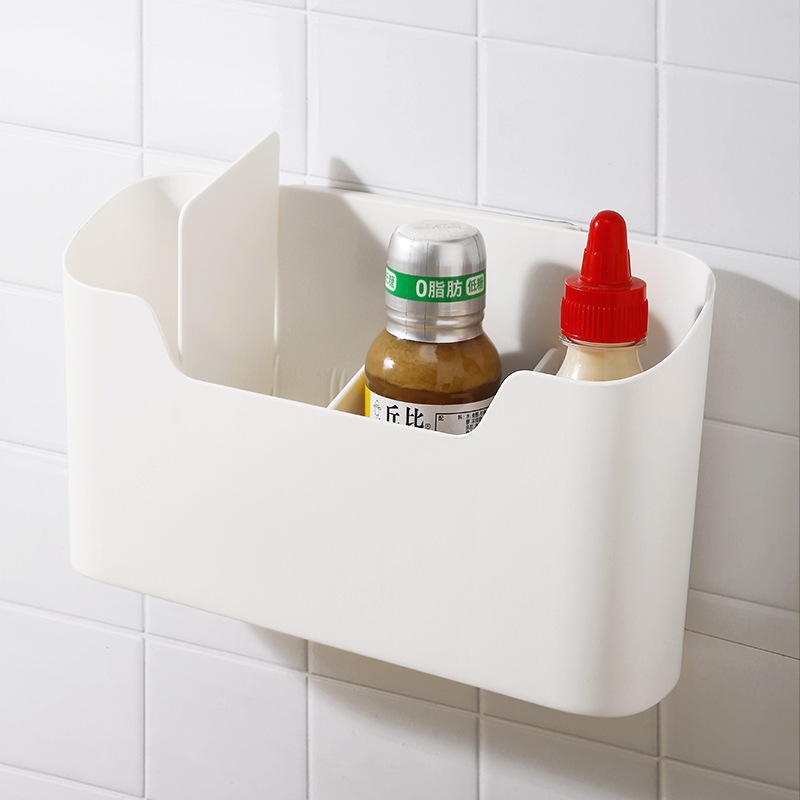 厨房柜门保鲜膜收纳架收纳盒壁挂式橱柜门内侧冰箱置物架侧收纳云