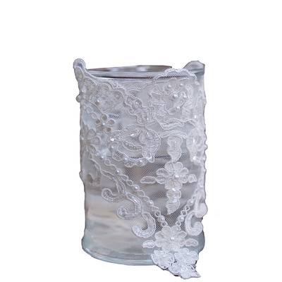 法式风钉珠蕾丝laceshabby花器