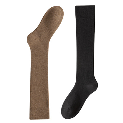 纯棉冬季保暖不臃肿加厚加长筒袜