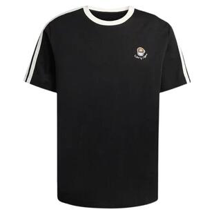 Adidas阿迪达斯三条纹舒适棉质针织T恤2026夏男休闲短袖 KG5413