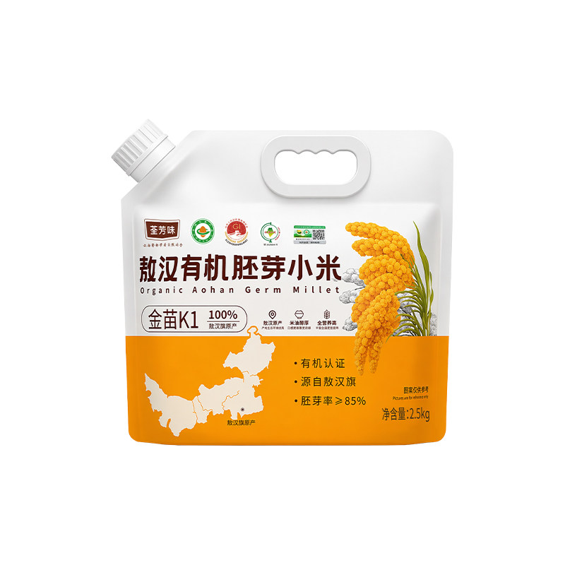 荃芳味敖汉有机胚芽黄小米金苗k1米油浓厚当季新米鲜五谷杂粮米