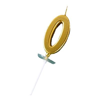 金色长条数字蜡烛生日