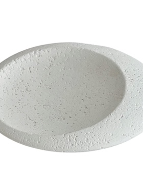 北欧简约高级感飞碟洞石收纳盘