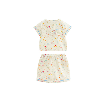 whitewheat夏季纯棉套装两件套