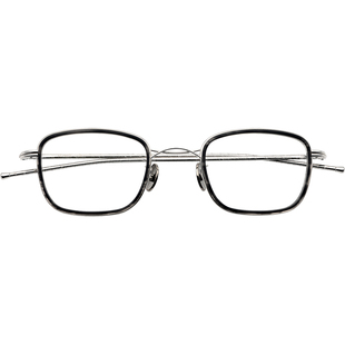 Mr.Gentleman日本手造钛金属板材拼接方框眼镜架日系复古设计师款