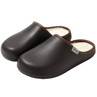 2025新款防水eva软壳拖鞋男士秋冬季室内家居轻奢保暖加绒棉拖鞋