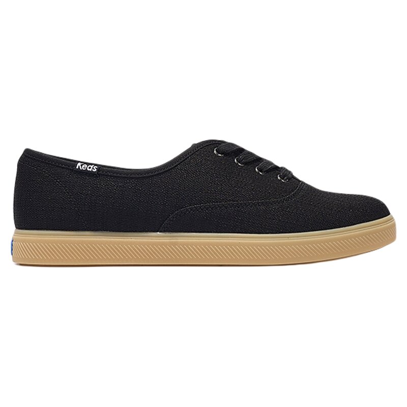 Keds经典帆布鞋2026春夏新品复古黑色平底鞋低帮款女鞋