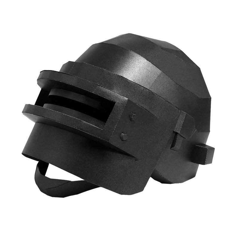三级头盔可戴头套纸模面具手工成人cosplay道具绝地求生刺激战场
