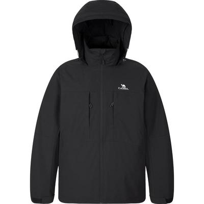 三合一短款羽绒服骆驼连帽