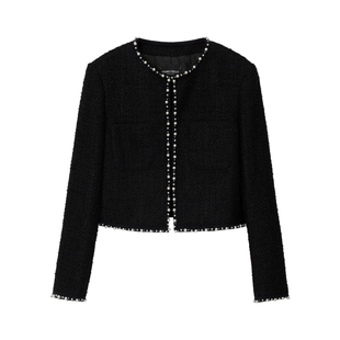 FF仿佛短外套女2026春季新款千金风香风粗花呢短款时尚长袖外搭