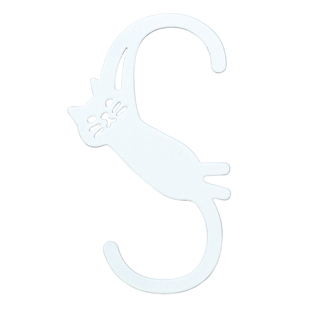 日本进口Decole创意猫咪铁艺挂钩S型L型免打孔置物架厨房背挂卡通