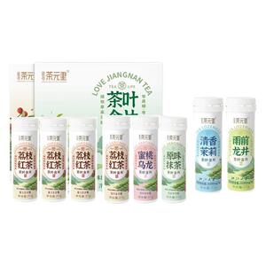 茶元里无糖清口润喉茶叶含片清新口气聚会约会休闲口味6瓶装