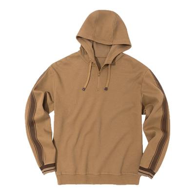 布先生轻奢连帽卫衣男款半拉链美拉德撞色长袖t恤秋冬上衣PT15521