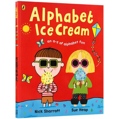 吴敏兰推荐书单 Alphabet Ice Cream A fantastic fun-filled ABC  英文原版经典儿童启蒙字母学习用书 名家绘本Nick Sharratt